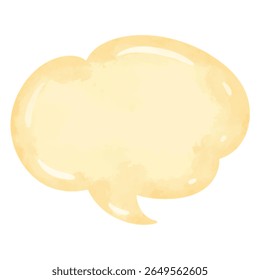 Ilustração de balão de fala em estilo de pintura em aquarela desenhada à mão, clip-art de balão de fala, clip-art de fala, balão de comunicação de diálogo, ilustração de vetor de balão de fala