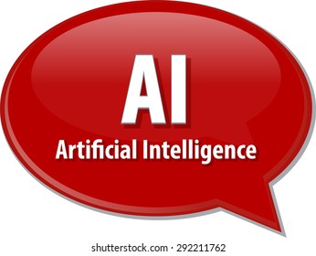 Sprachblase-Illustration der Informationstechnologie Abkürzung Definition AI, künstliche Intelligenz