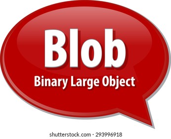 Speech Bubble Illustration Of Information Technology Acronym Abbreviation Term Definition  Blob Binary Large Object