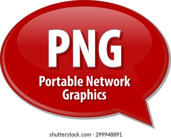 Speech bubble illustration of information technology acronym abbreviation term definition PNG Portable Network Graphics