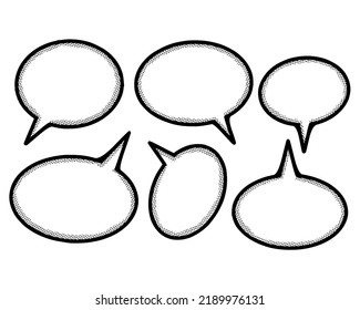 Speech bubble illustration set free vector