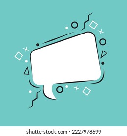 Banner del vector de ilustración de la burbuja de voz