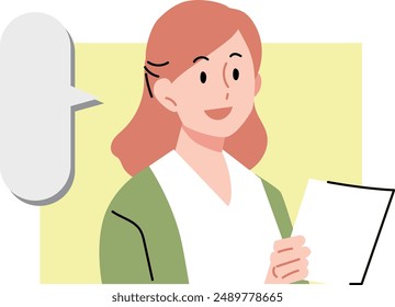 Speech Bubble Illustrations,
Illustration of a person having a conversation.