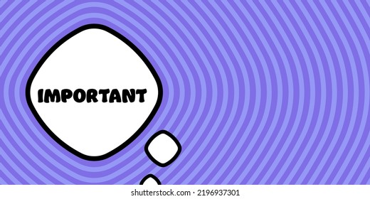 Speech bubble with important text. Boom retro comic style. Pop art style. Vector line icon for Business and Advertising