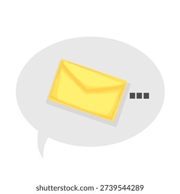 speech bubble with incoming message sign