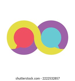 speech bubble infinity talk circles