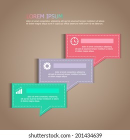 Speech bubble infographic : can be used for workflow layout, diagram, number options, step up options, web template, infographics. 