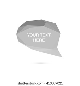 Speech Bubble Infographic Design Polygonal Style. Low Poly