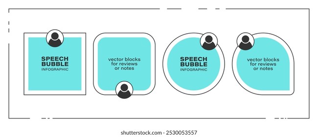 Plantilla de diseño de infografía de burbuja de discurso. Ilustración vectorial