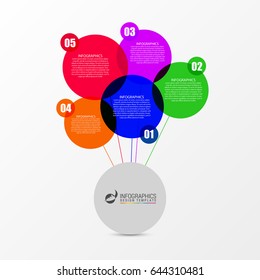 Speech bubble infographic template. Business concept. Vector illustration