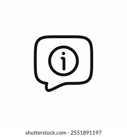 speech bubble information faq icon sign vector