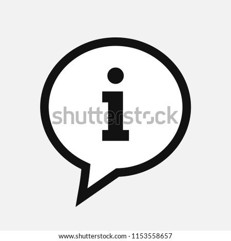 Speech bubble information icon, FAQ, Help icon, vector illustration