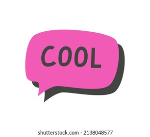 Speech bubble with an inscription isolated on white.