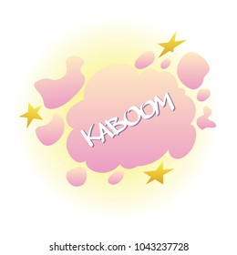 Speech bubble with inscription "KABOOM". Vector illustration isolated on white background.