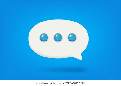 Speech bubble. Internet conversation concept. 3d vector illustration