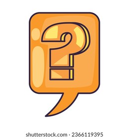 speech bubble with interrogation sign ask isolated icon