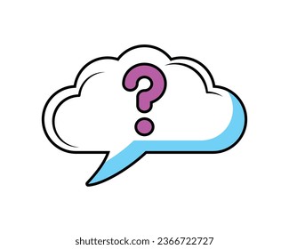 speech bubble with interrogation sign cloud speech icon