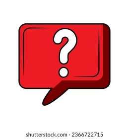 speech bubble with interrogation sign design icon
