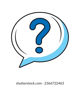 speech bubble with interrogation sign discussion isolated icon