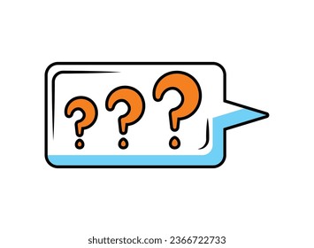 speech bubble with interrogation sign illustration icon