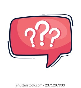 speech bubble with interrogation sign illustration icon