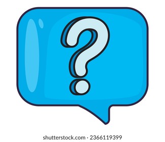 speech bubble with interrogation sign template icon