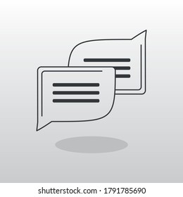 Speech bubble isolated abstract icon 