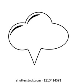 Speech bubble isolated in black and white