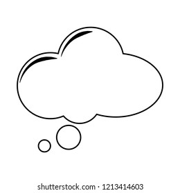 Speech bubble isolated in black and white