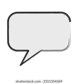 Speech bubble isolated on a white background. 
