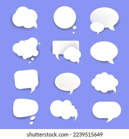 Speech Bubble Isolated Violet BackgroundWith Gradient Mesh, Vector Illustration