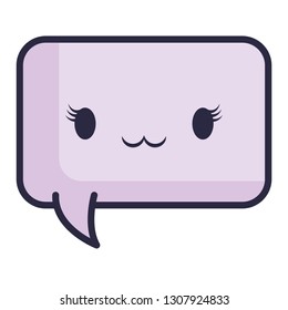 speech bubble kawaii character