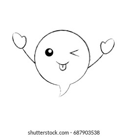 speech bubble kawaii character