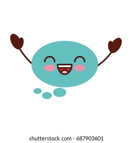 speech bubble kawaii character