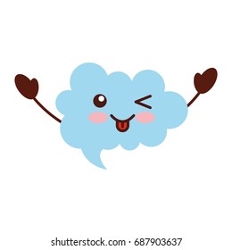 speech bubble kawaii character