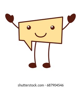speech bubble kawaii character
