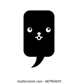 speech bubble kawaii character