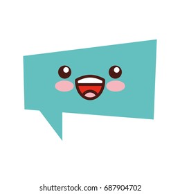 speech bubble kawaii character
