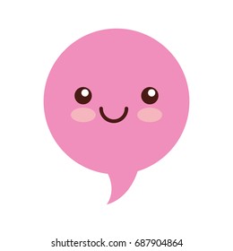 speech bubble kawaii character