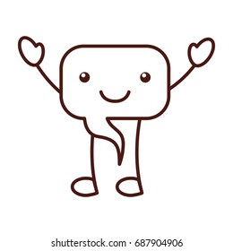 speech bubble kawaii character