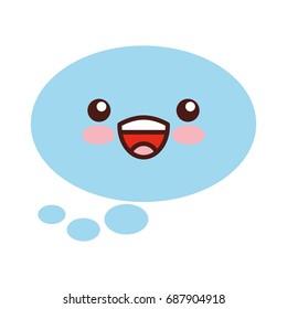 speech bubble kawaii character