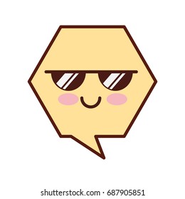 speech bubble kawaii character