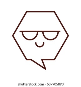 speech bubble kawaii character