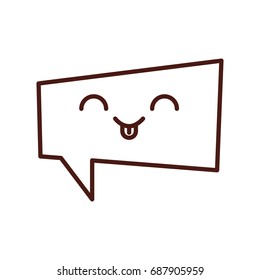speech bubble kawaii character