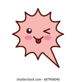 speech bubble kawaii character