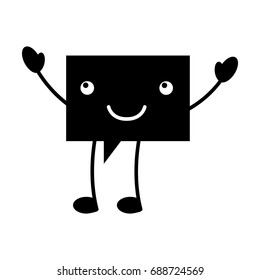 speech bubble kawaii character