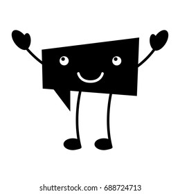speech bubble kawaii character
