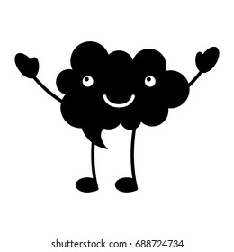 speech bubble kawaii character