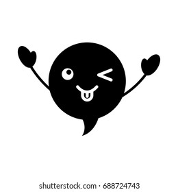 speech bubble kawaii character