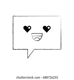 speech bubble kawaii character